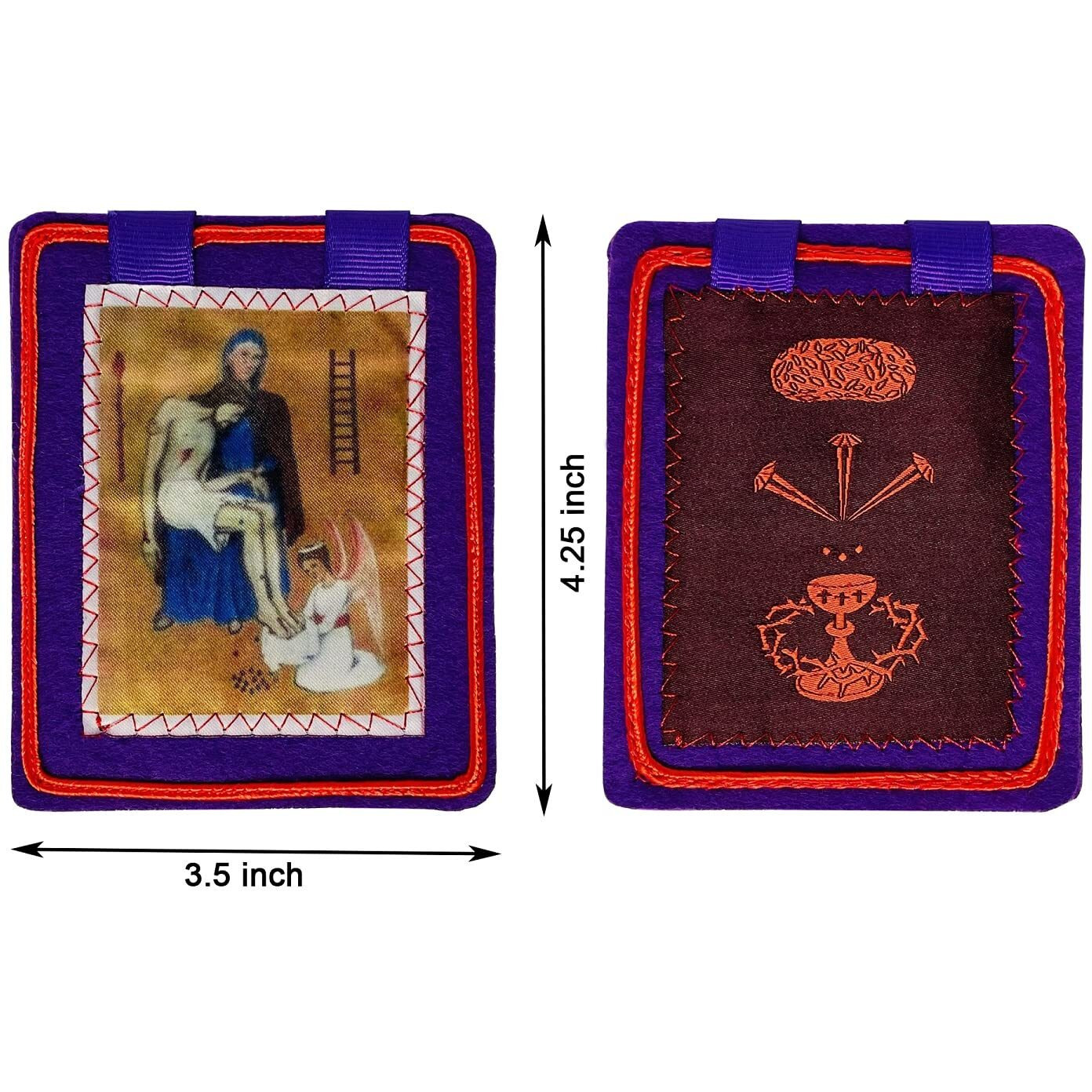 Scapulars Catholic Purple Scapular Of Benediction And Protection  Escapularios Catolicos  Handmade Scapulars Catholic Necklace Gift For First Holy Communion Or Confirmation