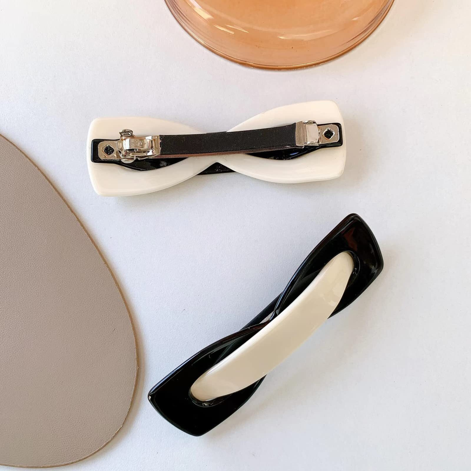 Elegant Fashionable Timeless Design Hair Barrettes Fashion Hair Accessories Automatic Clasp Hairgrips Geometric Hair Clippers Hairpins For Women Girls (B01-2 Pack)
