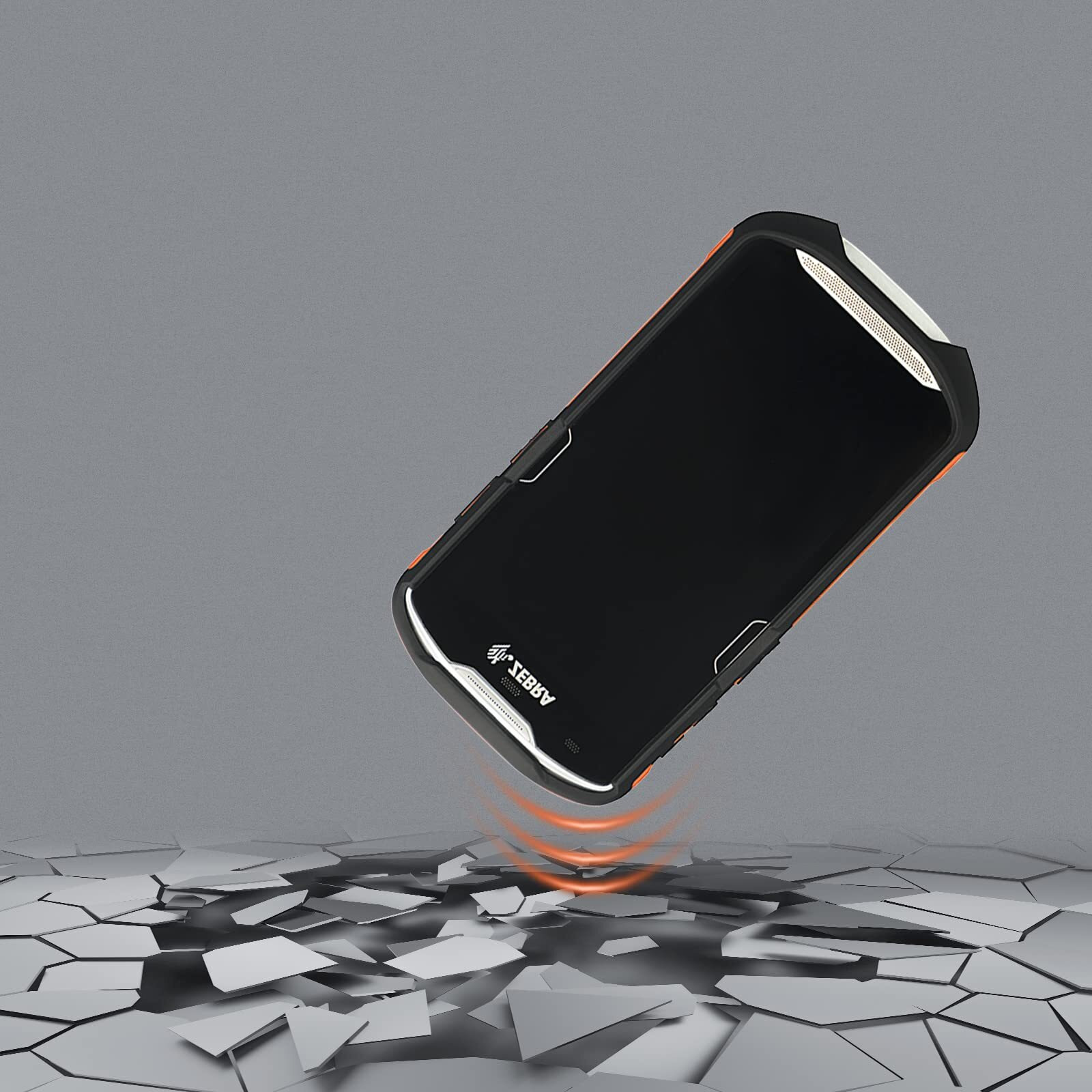 Protective Cover Case Rugged Boot With Hand Strap For Zebra Tc51 Tc52 Tc56 Tc57 Tc510K Case For Handheld Barcode Touch Mobile Computer Scanner Accessories (Orange)