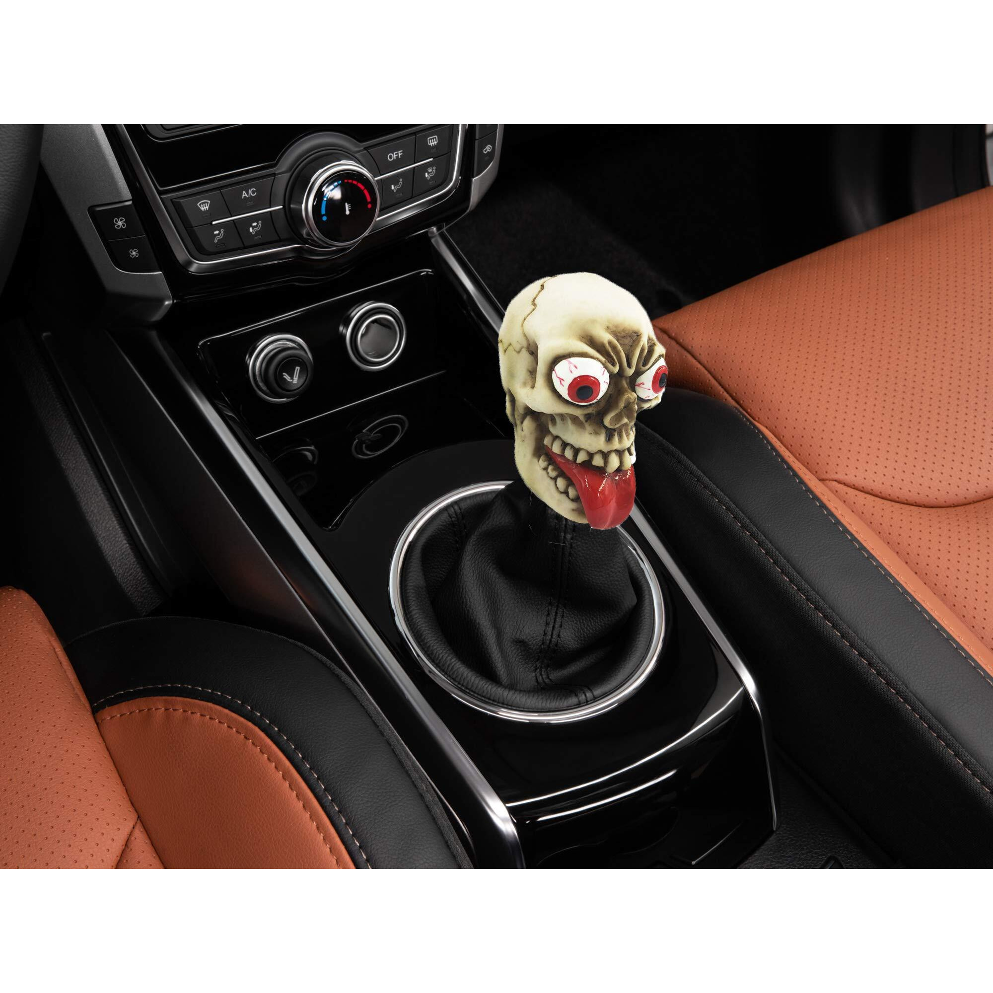 Abfer Skull Shifter Knob Unique Gear Shift Knobs Car Shifting Lever Handle Head Replacement For Most Vehicle Cars Truck Suv
