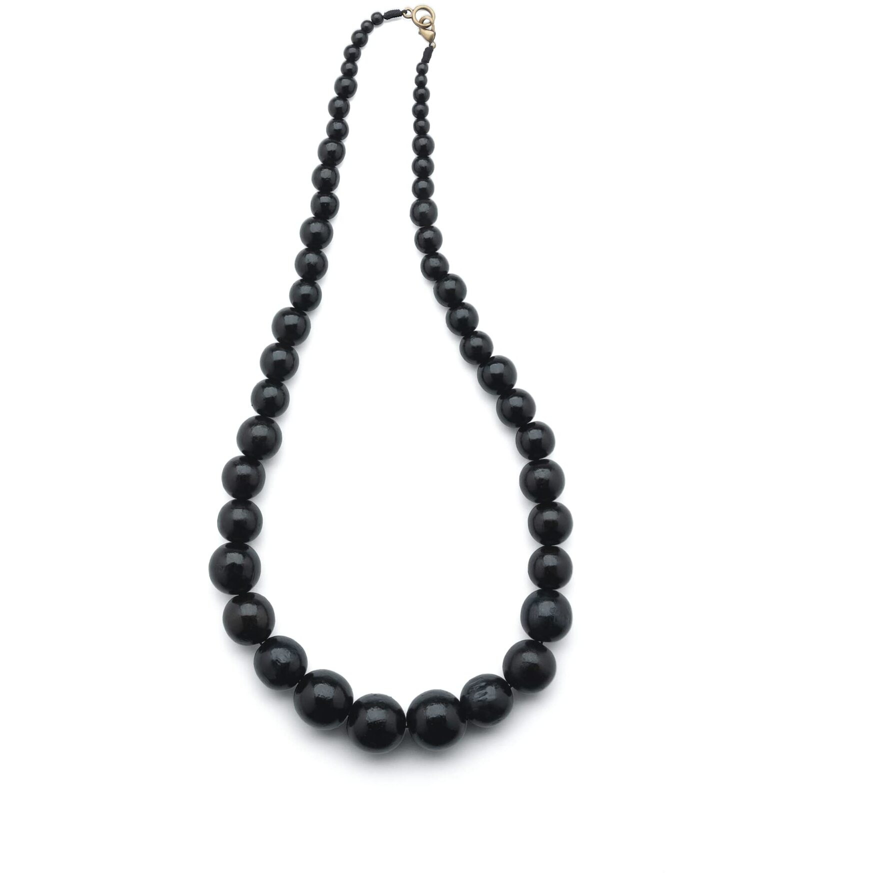 Nanalou Wooden Beads Necklace (Black)