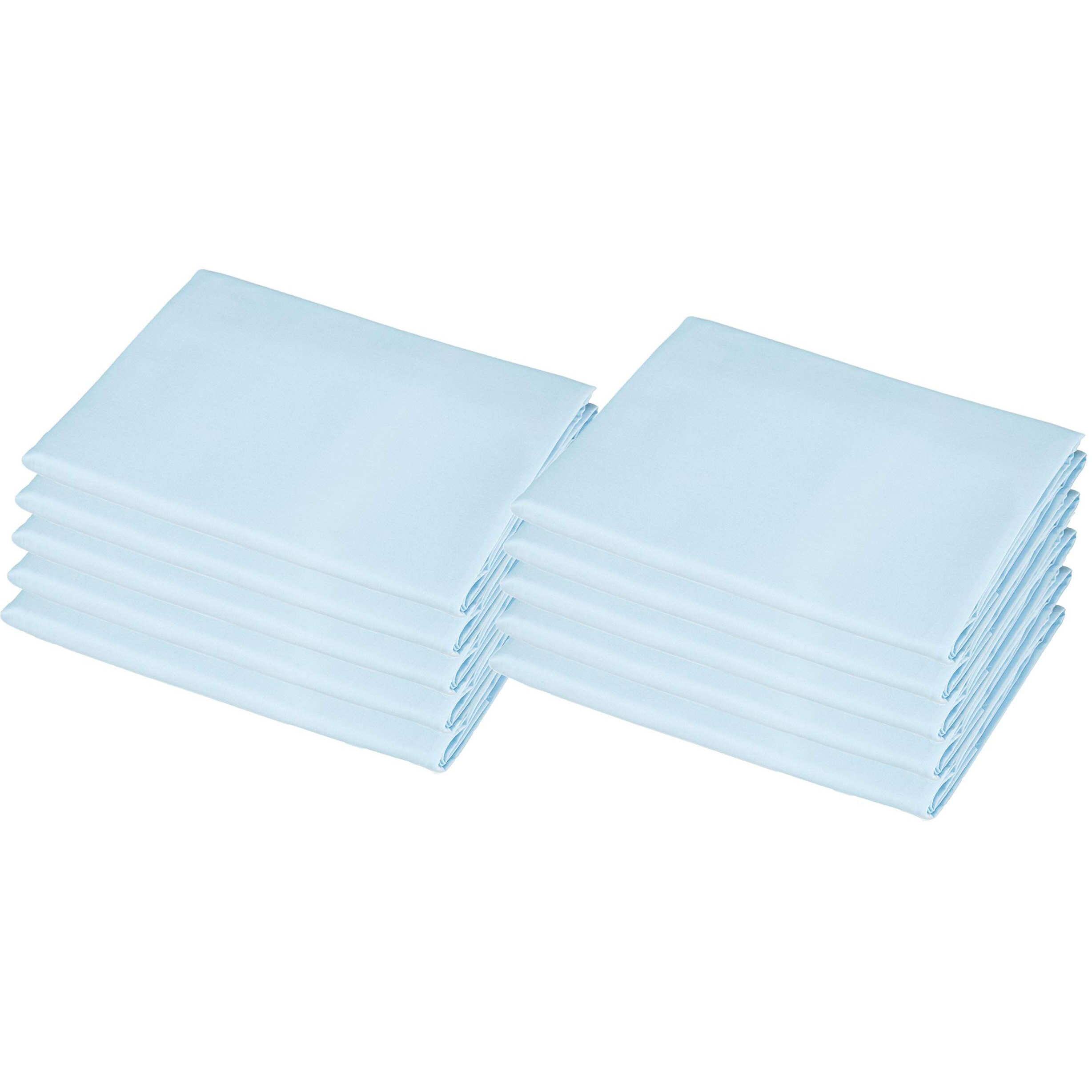 American Baby Company 10-Piece 100% Natural Cotton Percale Toddler Daycare/Pre-School Cot Sheet  Blue  23"" X 40""  Soft Breathable  For Boys And Girls