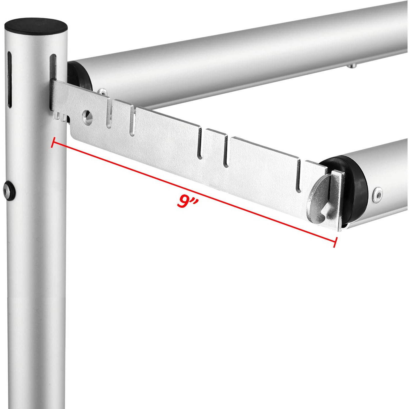 Hecis 9&quot&quot Double Crossbar Hanger Backdrop Hanger Crossbar Valance Hangers For Pipe And Drape Backdrop Stand Kit(9&quot&quot Hanger  2 Pack)