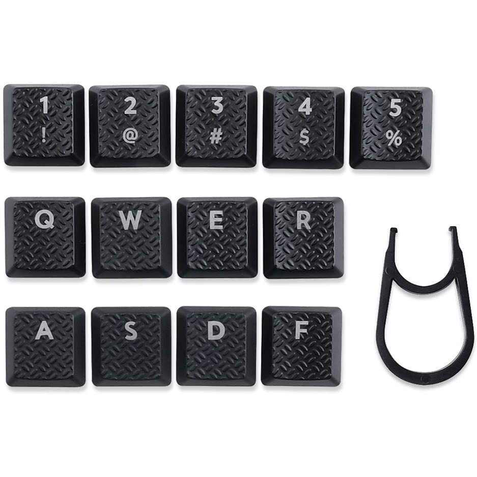 Texture Tactility Backlit 13 Keycaps Replacement For Gl Tactile Switch Logit G813/G815/G913/G915 Tkl Rgb Mechanical Gaming Keyboard (Black 13Keys)