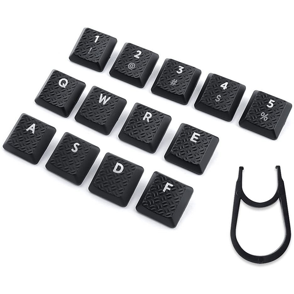 Texture Tactility Backlit 13 Keycaps Replacement For Gl Tactile Switch Logit G813/G815/G913/G915 Tkl Rgb Mechanical Gaming Keyboard (Black 13Keys)