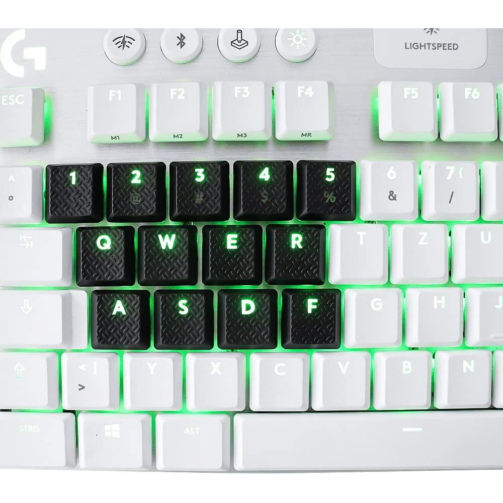 Texture Tactility Backlit 13 Keycaps Replacement For Gl Tactile Switch Logit G813/G815/G913/G915 Tkl Rgb Mechanical Gaming Keyboard (Black 13Keys)