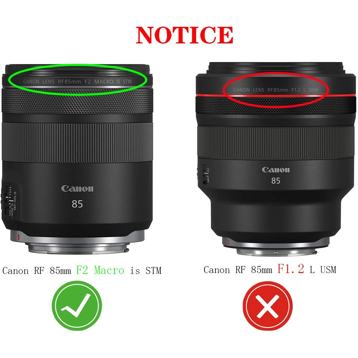 67Mm Lens Cap Cover Compatible With Canon Rf 85Mm Rf85Mm F2 (Not For 1.2L) Macro Is Stm Huipuxiang [2 Pack]
