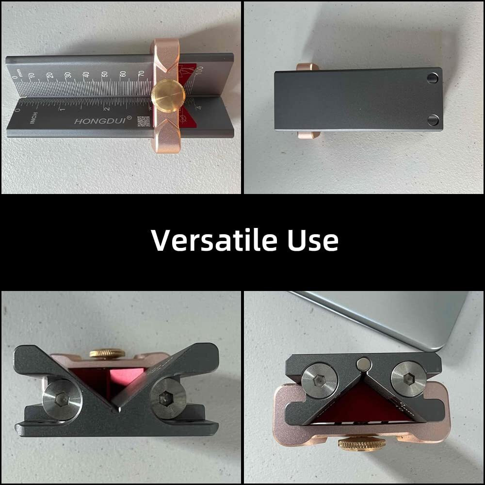 Hongdui Multifunction 3 In 1 Measuring Gauge Drill Depth Gauge Drill Stop Measure And Drill Point Angle Gauge Grinding Gage