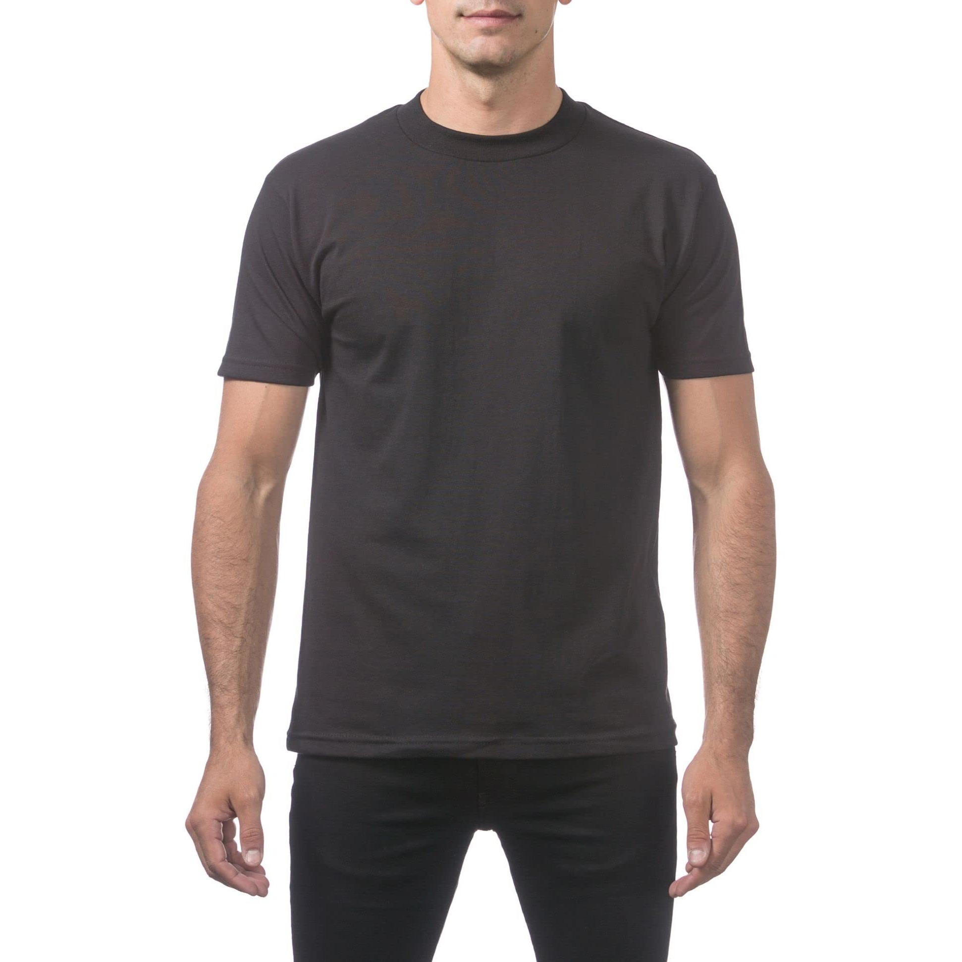 Pro Club Men's Comfort Cotton Short Sleeve T-Shirt  Black  Large