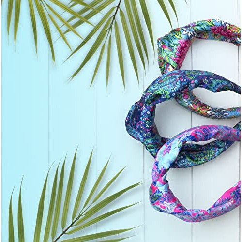 Lilly Pulitzer Colorful Knotted Headband  Slim Satin Headband  Cute Hair Accessories For Women And Girls  Lil Earned Stripes