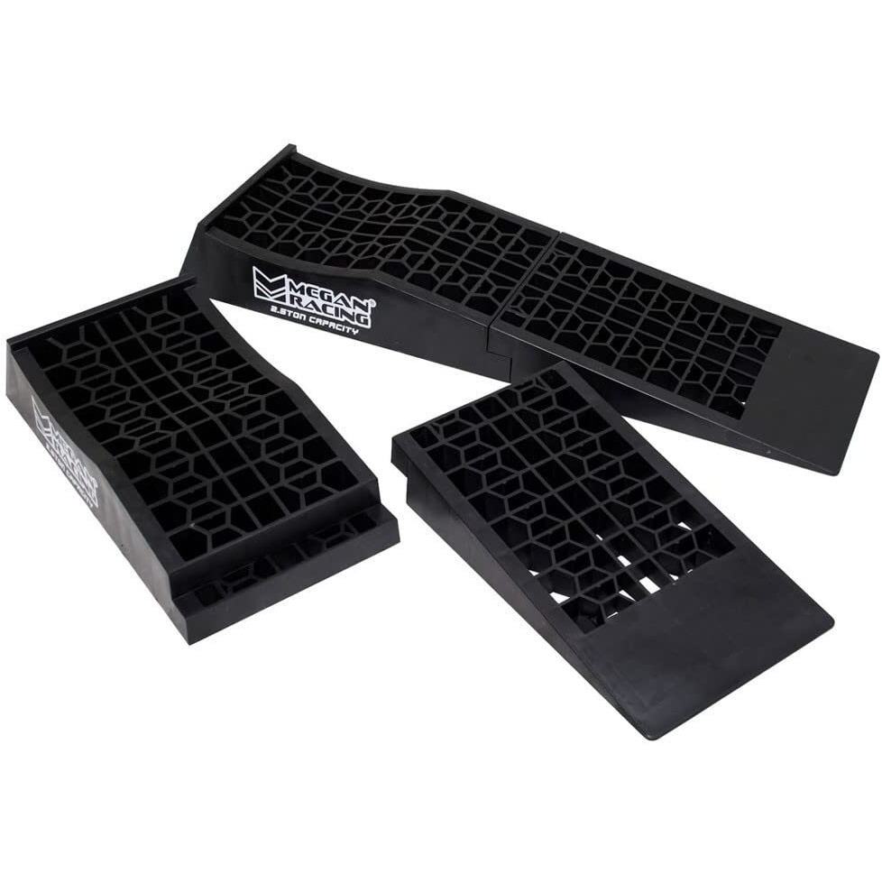 Megan Racing 2Pcs Universal Low Profile Drive-On Detachable Auto Service Ramp