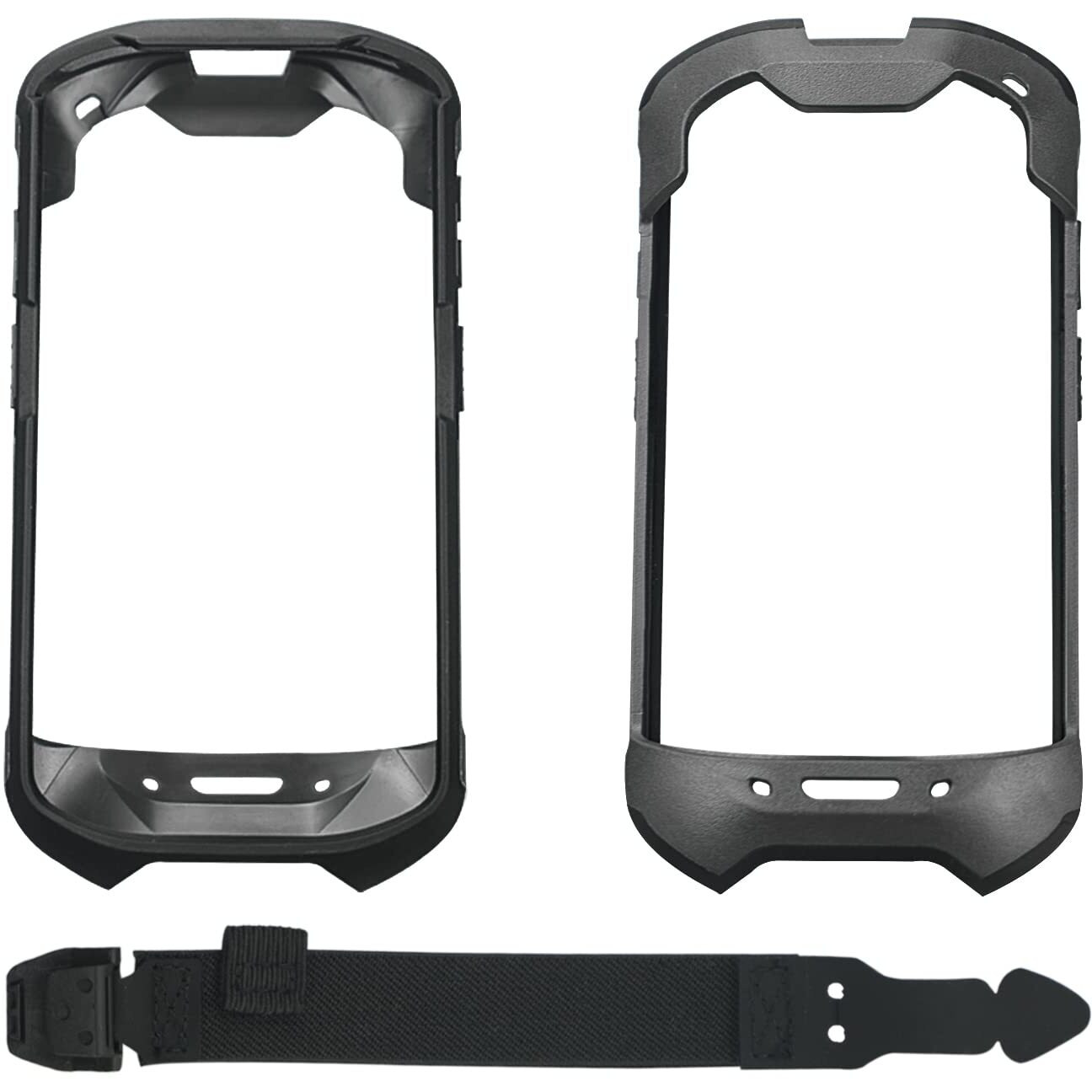 Protective Cover Case Rugged Boot With Hand Strap For Zebra Tc51 Tc52 Tc56 Tc57 Tc510K Case For Handheld Barcode Touch Mobile Computer Scanner Accessories(Black)