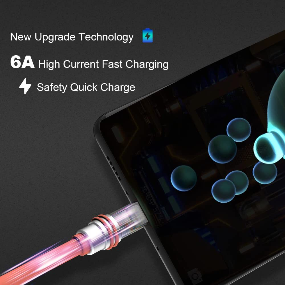Hichain Usb C Charger Cable Orange 6.5 Ft  100W Fast Charging Usb A To Usb C Chubby Cable Type C Cord Data Transfer For Phone Samsung Galaxy Pixel Ps5 Wh-Aco6.5