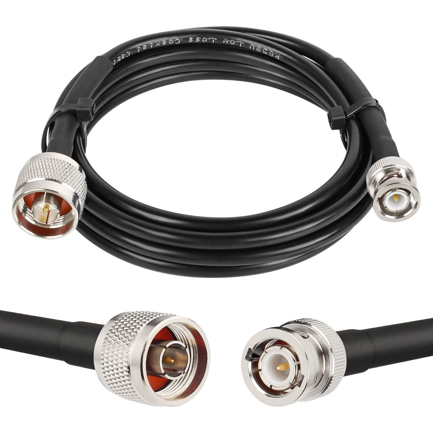 Mookeerf N To Bnc Cable 6Ft Rg58 Low Loss N Male To Bnc Male Coaxial Cable Rg58 N Bnc Extension Jumper Cable For Antenna Rf Radio Modem Oscilloscope Signal Generator