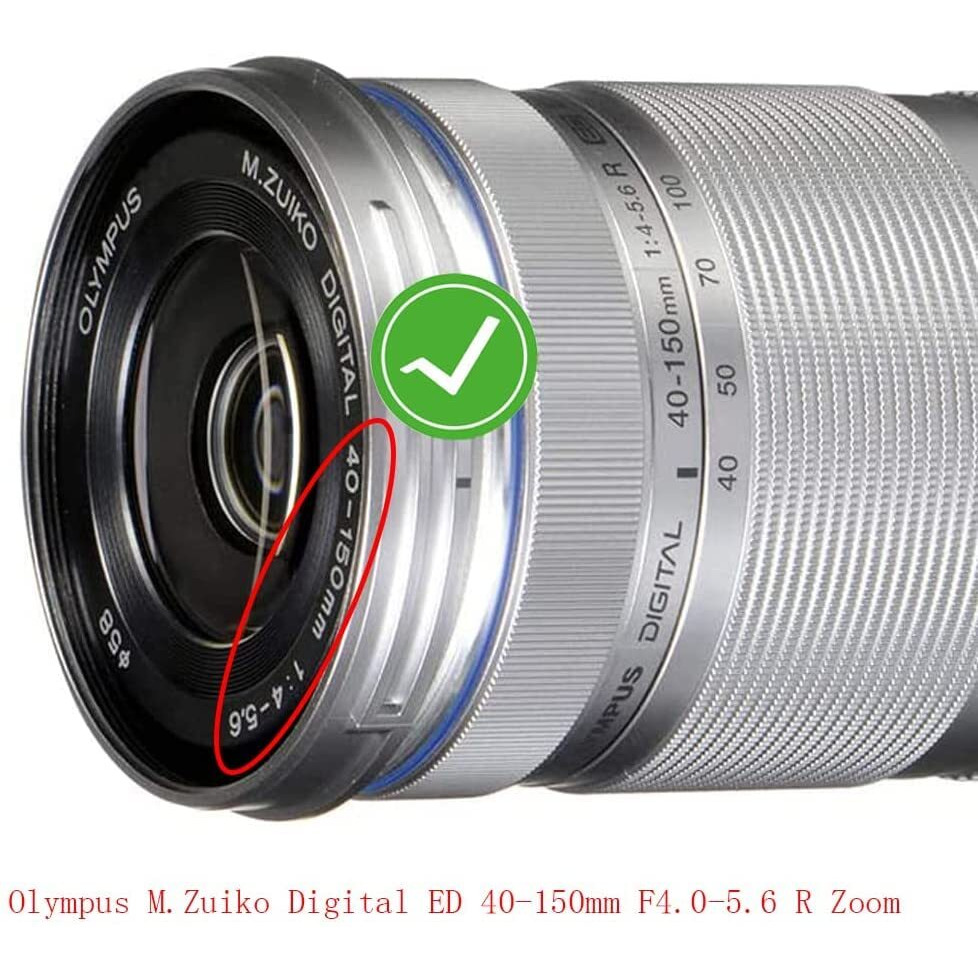 58Mm Lens Cap Cover For Olympus M.Zuiko 40-150Mm F/4.0-5.6 R Micro(Not For 40-150Mm F2.8 Pro) Ed Digital Zoom Lens M.Zuiko Digital 75-300Mm 14.8-6.7 Ii Huipuxiang[2 Pack]
