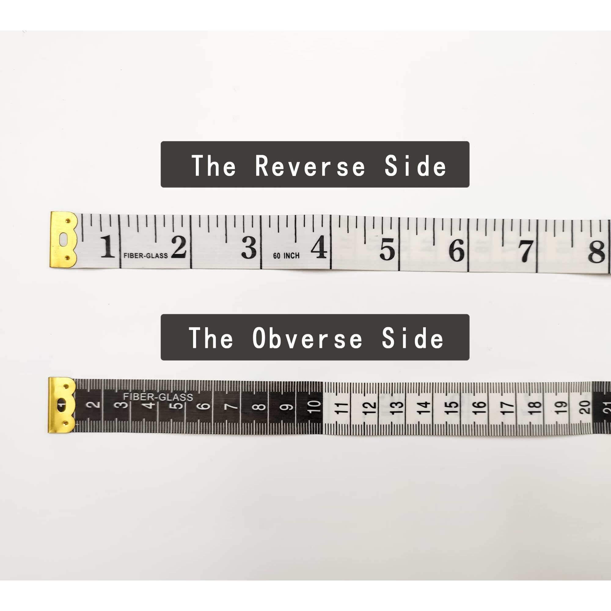 6 Pack Soft Measuring Tape For Body Double Scale Fabric Craft Tape Measure Sewing Tailor Cloth Flexible Ruler For Weight Loss 60 Inch/150Cm White