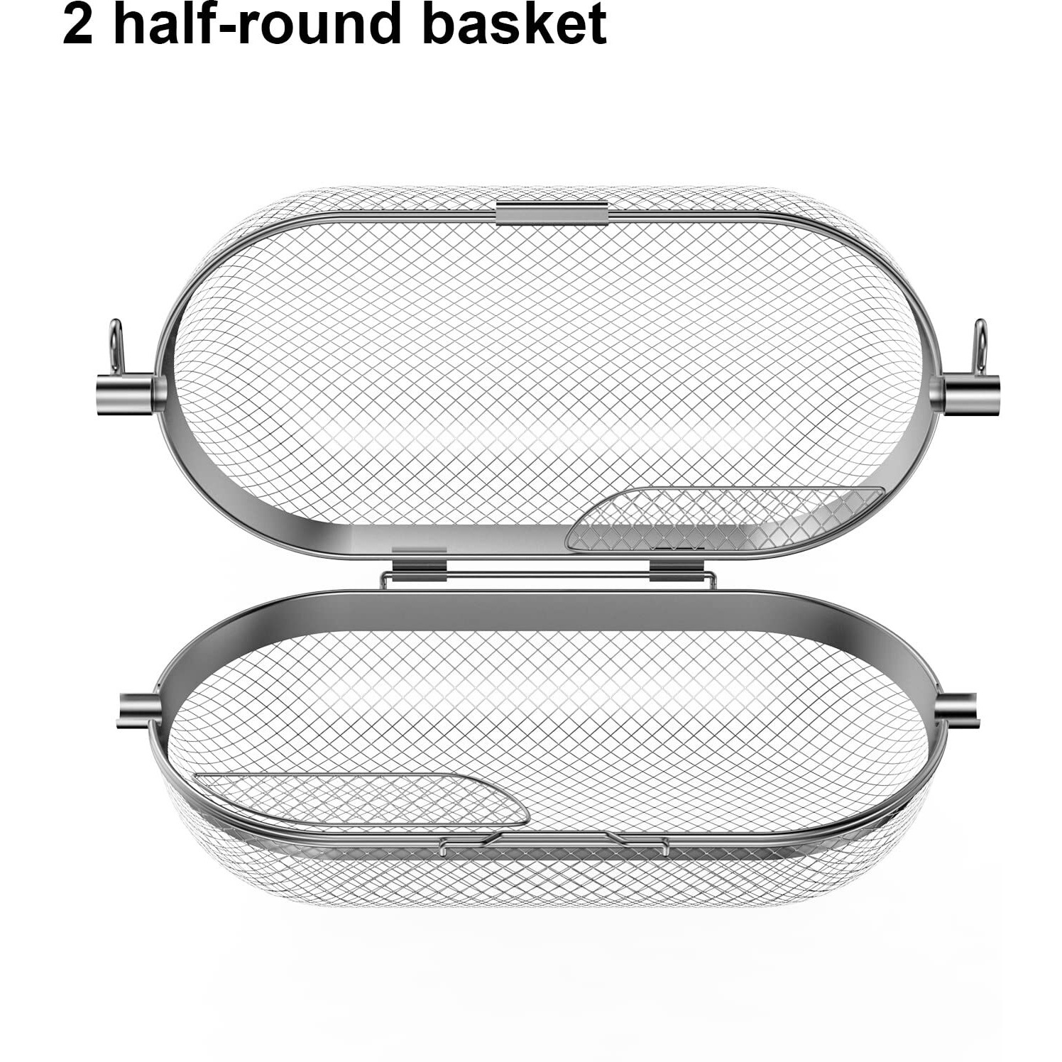 Ls'Babq Rotisserie Grill Basket For Napoleon Grill 64000 Bbq Accessories Fit Most Spit Rods Of Grills Rotisserie Stainless Steel