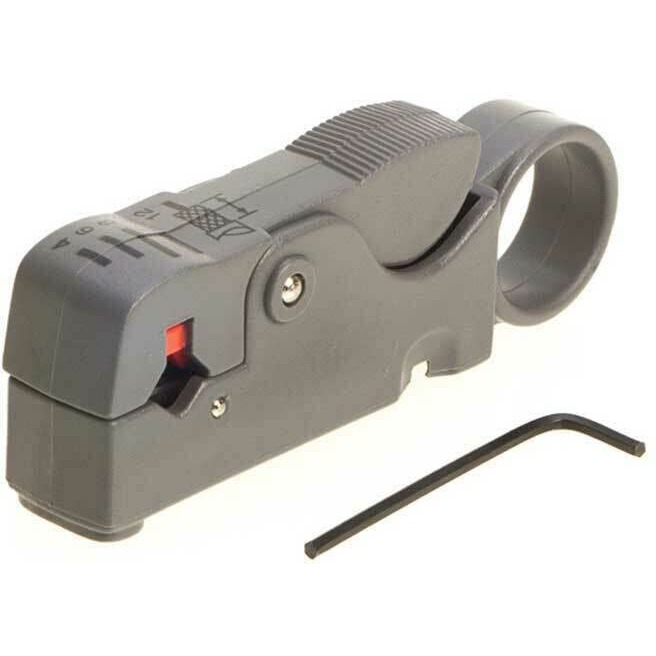 Rotary Coax Coaxial Cable Stripper Cutter Tool Rg58 Rg6 Rg59 Quad