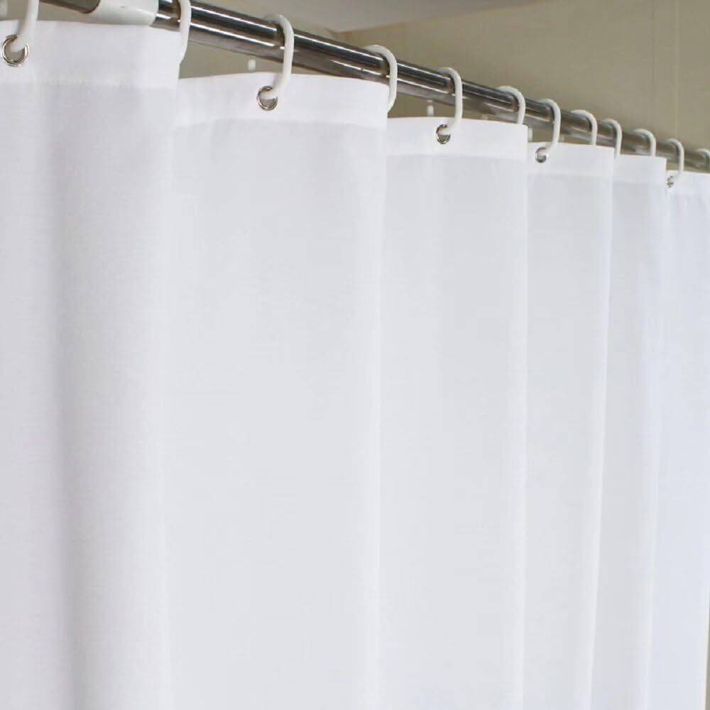 Ufaitheart 36"" Width X 78"" Height Shower Curtain Extra Long Curtains  Waterproof Shower Stall Shower Curtain Fabric  Pure White