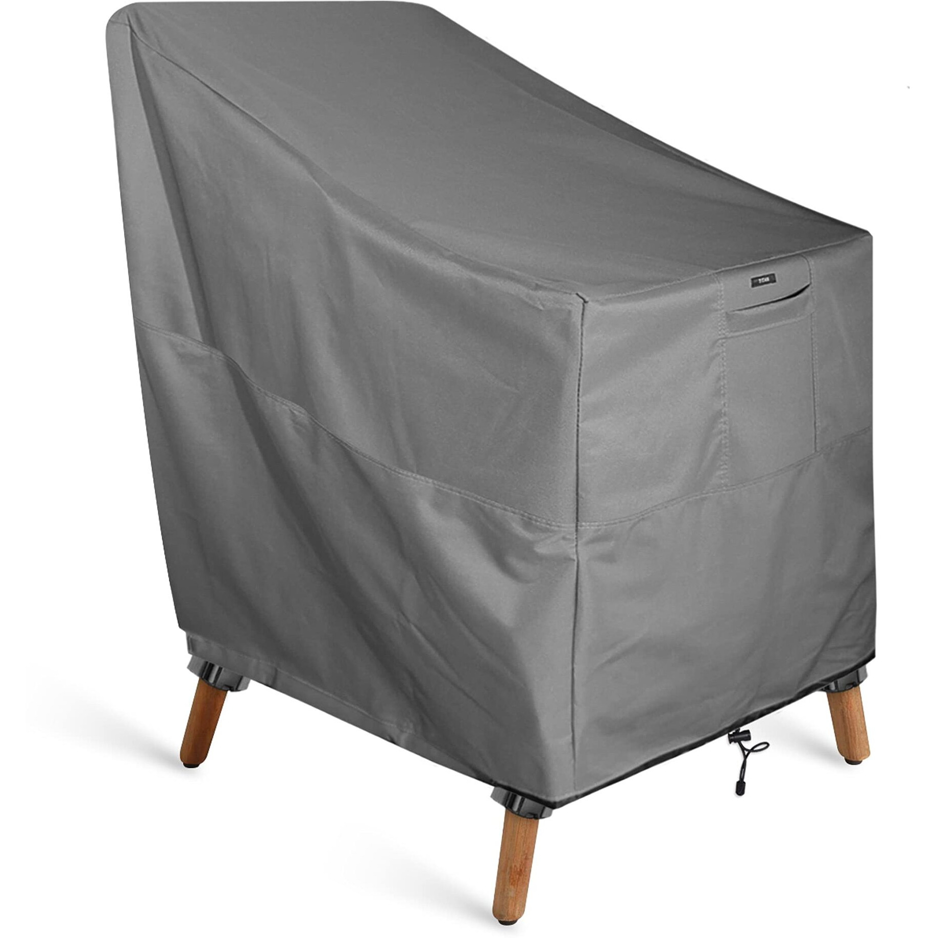 Khomo Gear - Patio Outdoor Furniture Chair Cover - Premium Heavy Duty - Grey