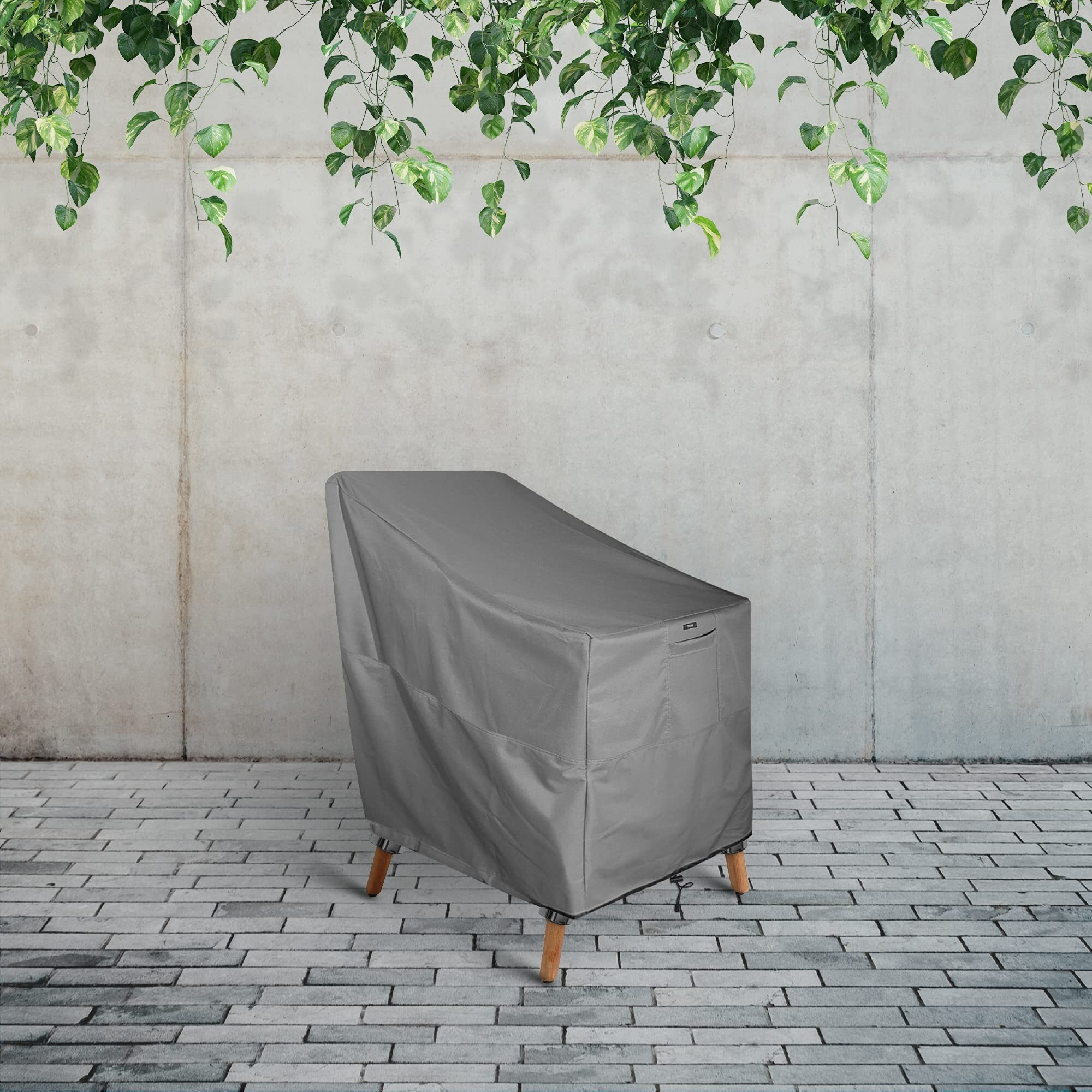 Khomo Gear - Patio Outdoor Furniture Chair Cover - Premium Heavy Duty - Grey