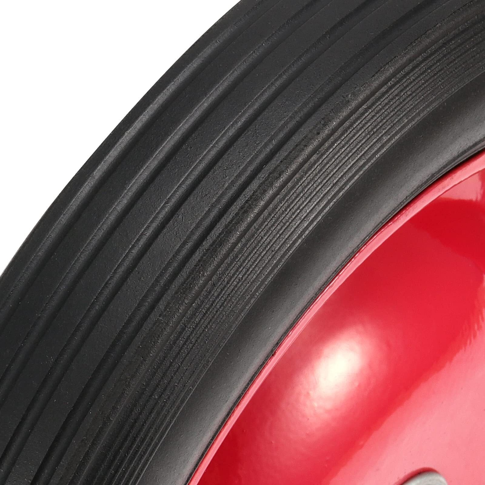 Pingeui 2 Pcs 10 Inches Semi-Pneumatic Rubber Tire  Flat Free Solid Rubber Tires  Garden Cart Replacement Wheels  1/2-Inch Axle Hole  265 Lbs Max Load-Bearing Capacity