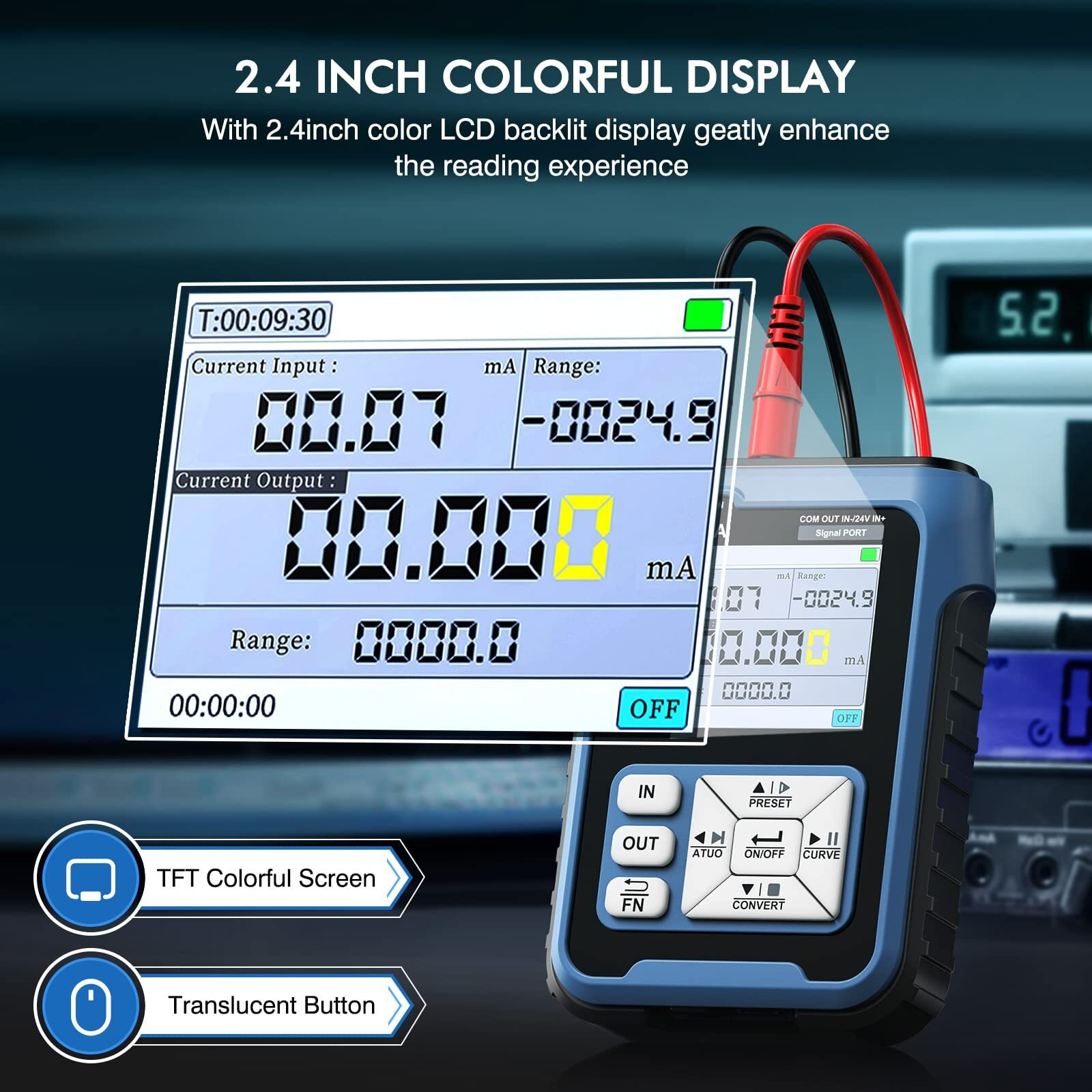 Seesii Upgraded Sg-003A Signal Generator  4-20Ma 0-24V Adjustable Analog Current Voltage Generator Simulator With Real-Time Curve  Historical Record  Multiple Signal Programmable Function Generator