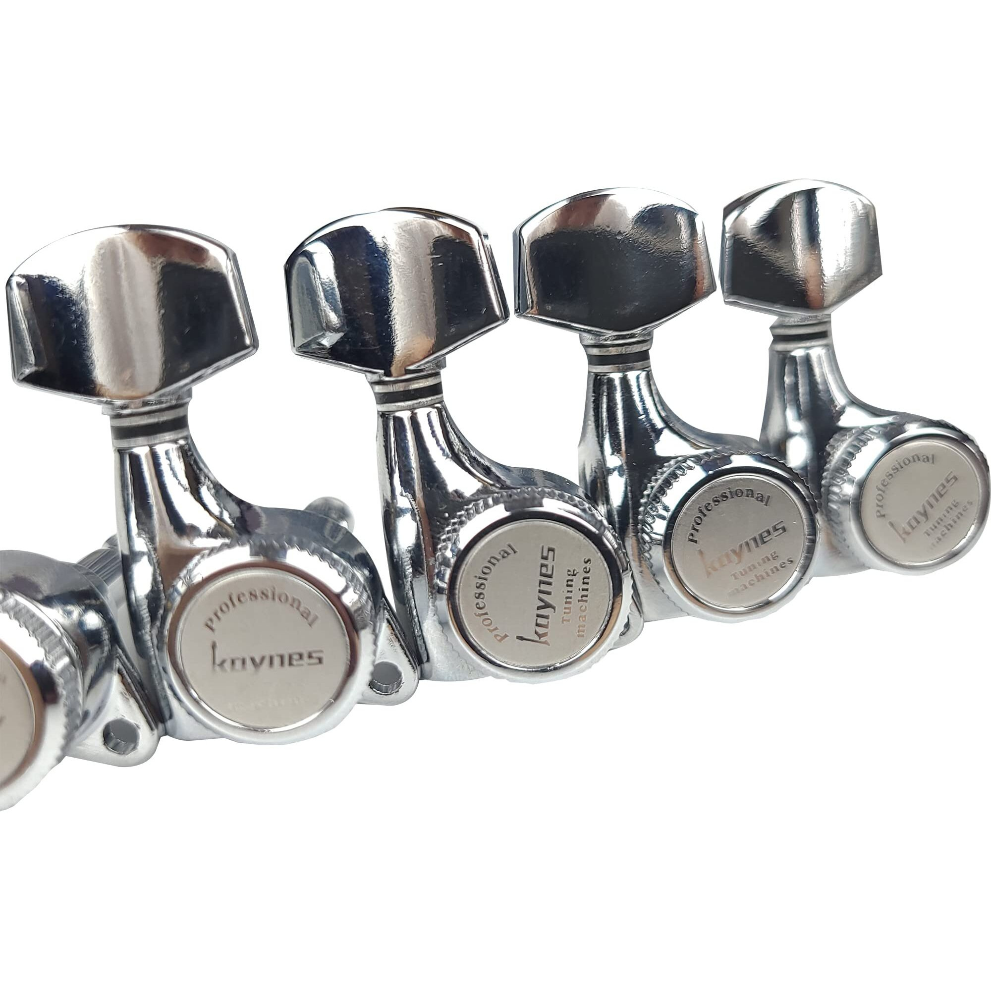Kaynes Guitar Locking Tuners - 181 Chrome Silver Lock String Tuning Keys Pegs Machine Heads Tuners For Strat Tele St Tl Lp Sg Most Electric Or Acoustic Guitars (6 Inline For Right  Chrome)