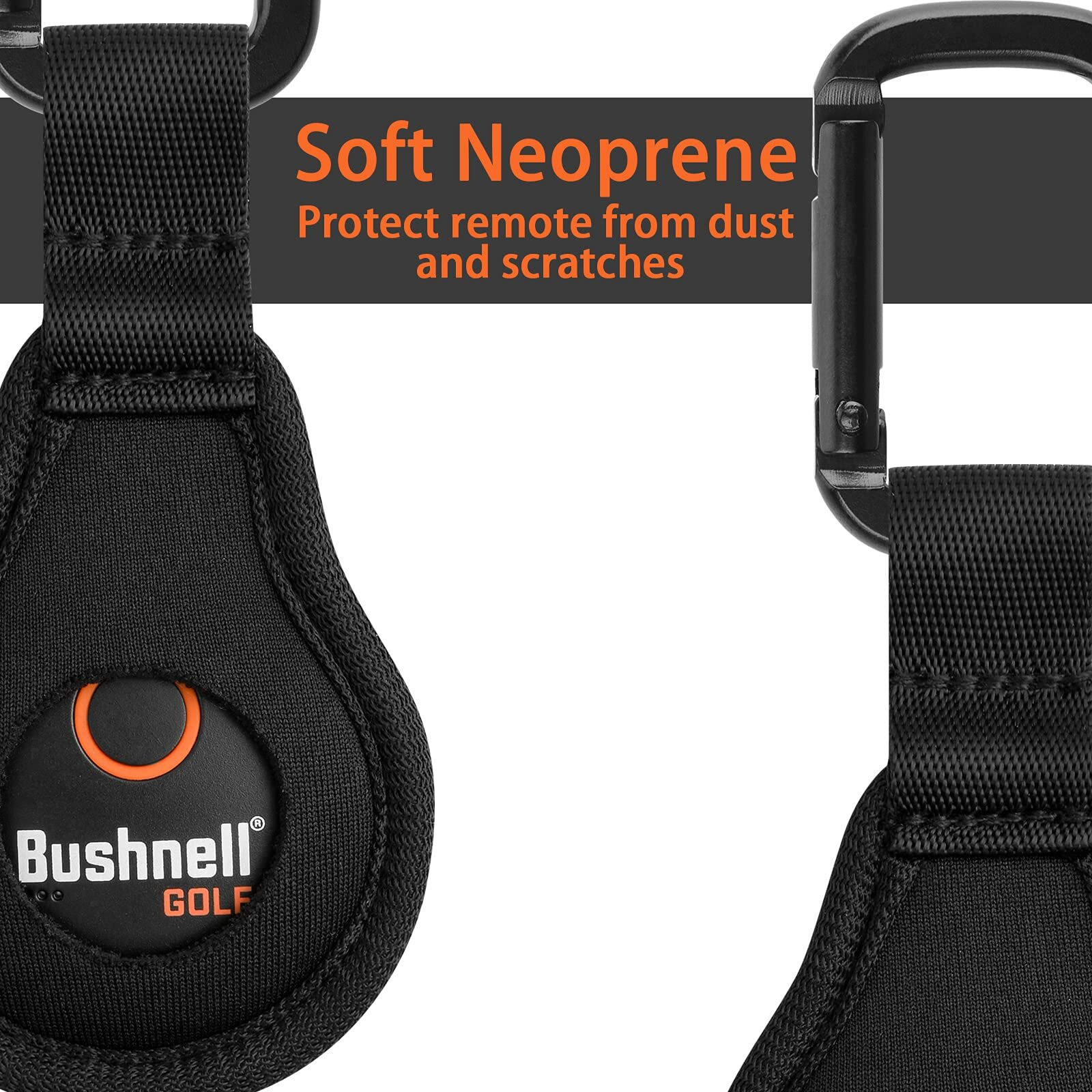Xxerciz Neoprene Protective Case For Bushnell Wingman/2 Golf Gps Speaker Button  Carabiner Anti-Lost Holder