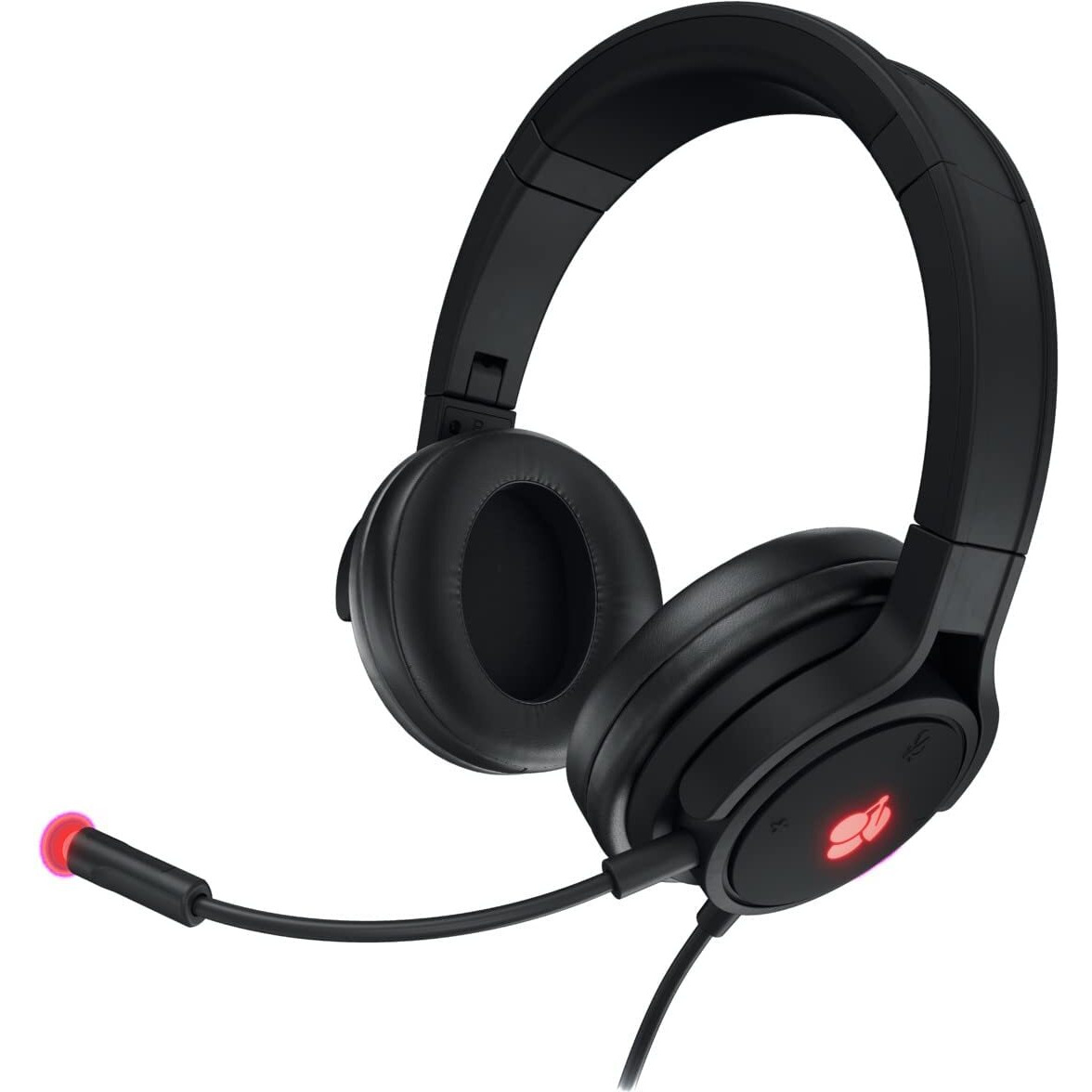 Cherry Hc 2.2 Wired Headset For Gaming & Multimedia Usb 7.1 Surround Sound Detachable Microphone Black 7 Foot Long Cord.