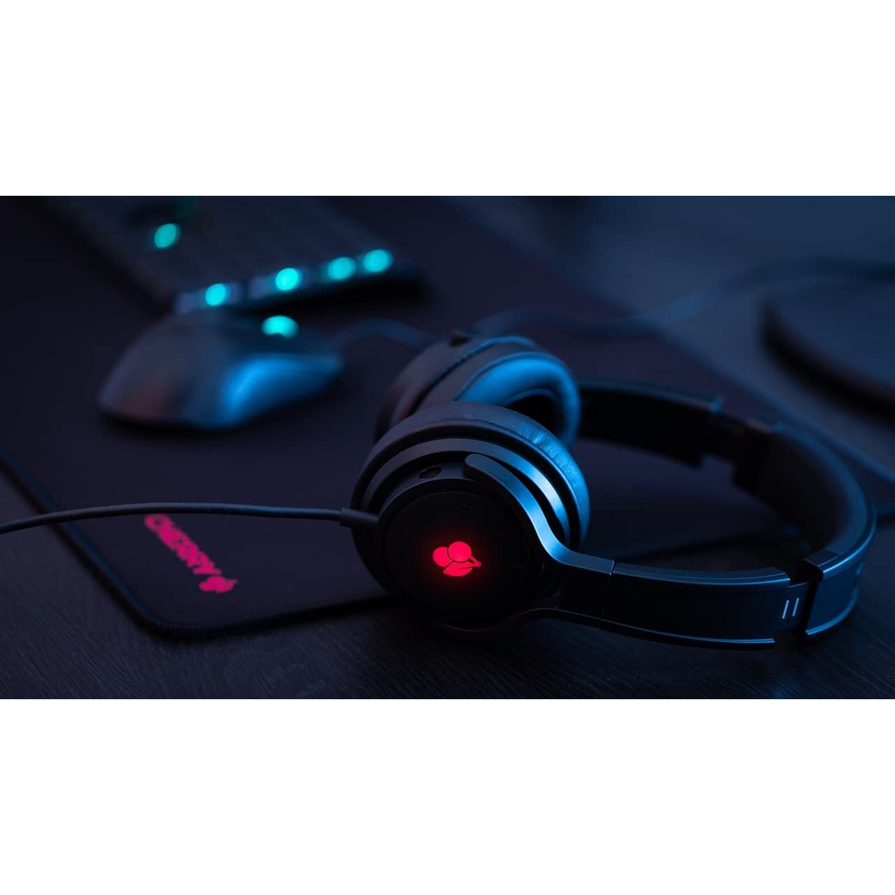 Cherry Hc 2.2 Wired Headset For Gaming & Multimedia Usb 7.1 Surround Sound Detachable Microphone Black 7 Foot Long Cord.