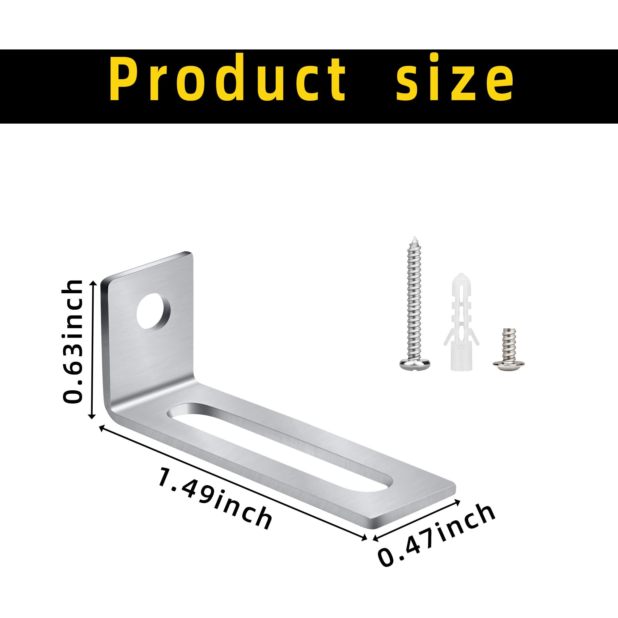 30 Set White Board Mounting Hardware Whiteboard Hanging Brackets  White Board Installation Kit Includes Hanger Supports  Screws And Expansion Tube For Hanging Whiteboard Office Supplies (38*16*12Mm)