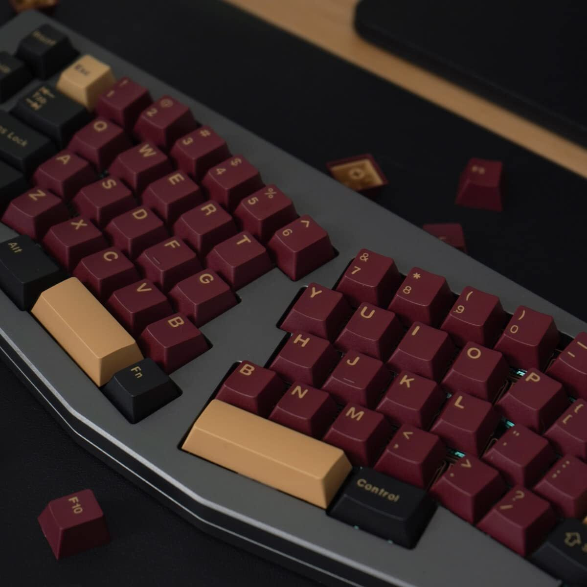 Red Samurai Keycaps Set 173 Keys Cherry Profile Doubleshot Custom Keycaps For Cherry Mx Gateron Kailh Box Switches Mechanical Keyboards