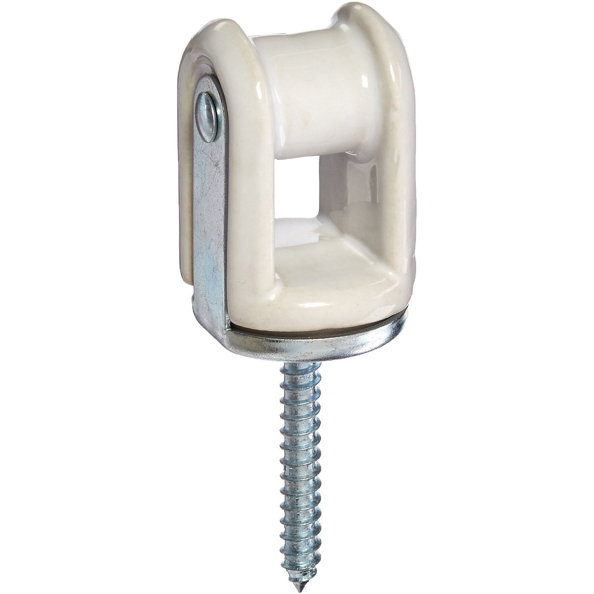 Morris 21896 Heavy Duty Reinforced Wire Holder  Porcelain  3/8"" X 2-1/4""