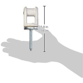 Morris 21896 Heavy Duty Reinforced Wire Holder  Porcelain  3/8"" X 2-1/4""