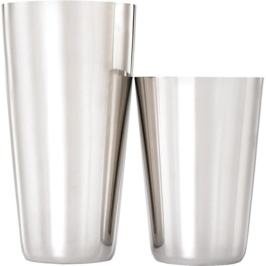 Barfly Superfly Tin Set Cocktail Shaker  (18 Oz And 28 Oz)  Heavyweight Stainless  (M37161)