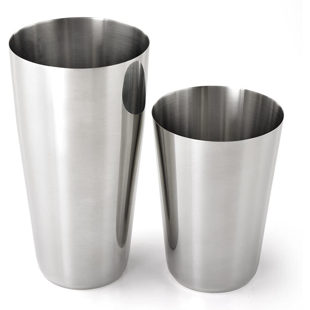 Barfly Superfly Tin Set Cocktail Shaker  (18 Oz And 28 Oz)  Heavyweight Stainless  (M37161)