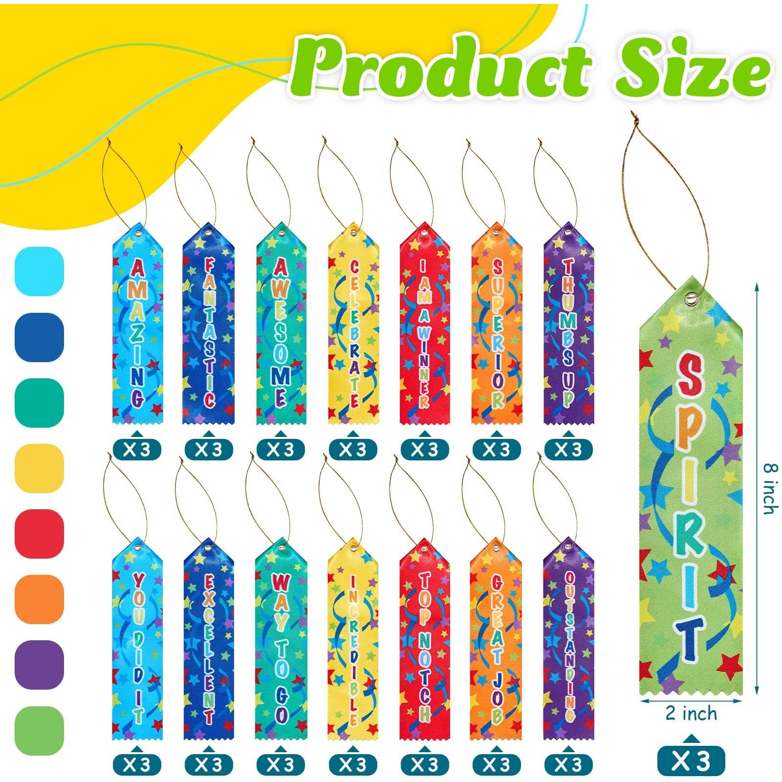 Lewtemi Fun Award Ribbons Honorable Mention Ribbon Medal Prize Ribbons Participation Ribbon With Event Card And Rope For Competition Sports Event School Contest Student Awards And Incentives