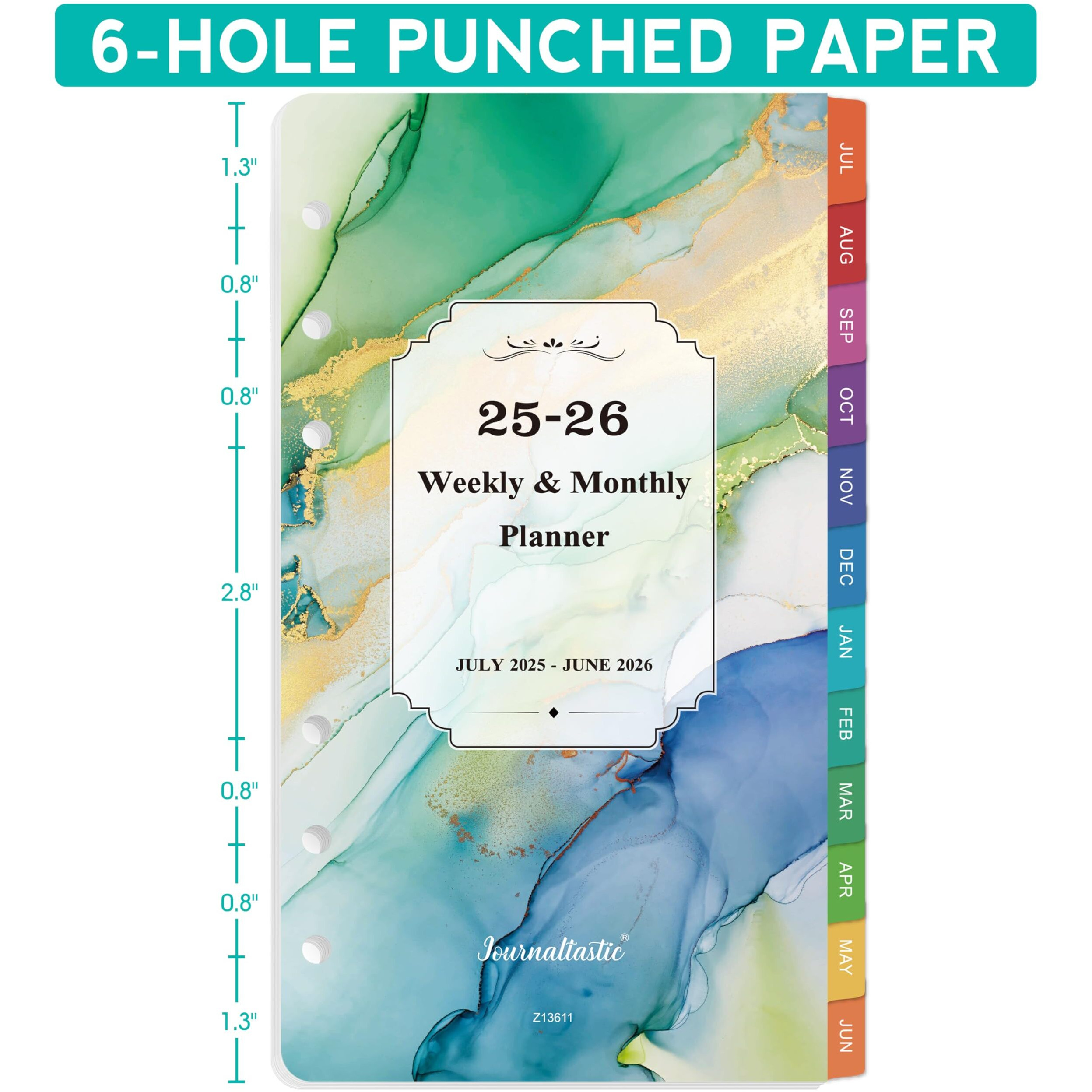 2025-2026 Planner Refills - Planner Refills 2025-2026  July 2025 - June 2026  A6 Planner Inserts  2025-2026 Weekly And Monthly Planner Refills  3.75"" X 6.75""  A6 Planner Refills  6-Hole Punched
