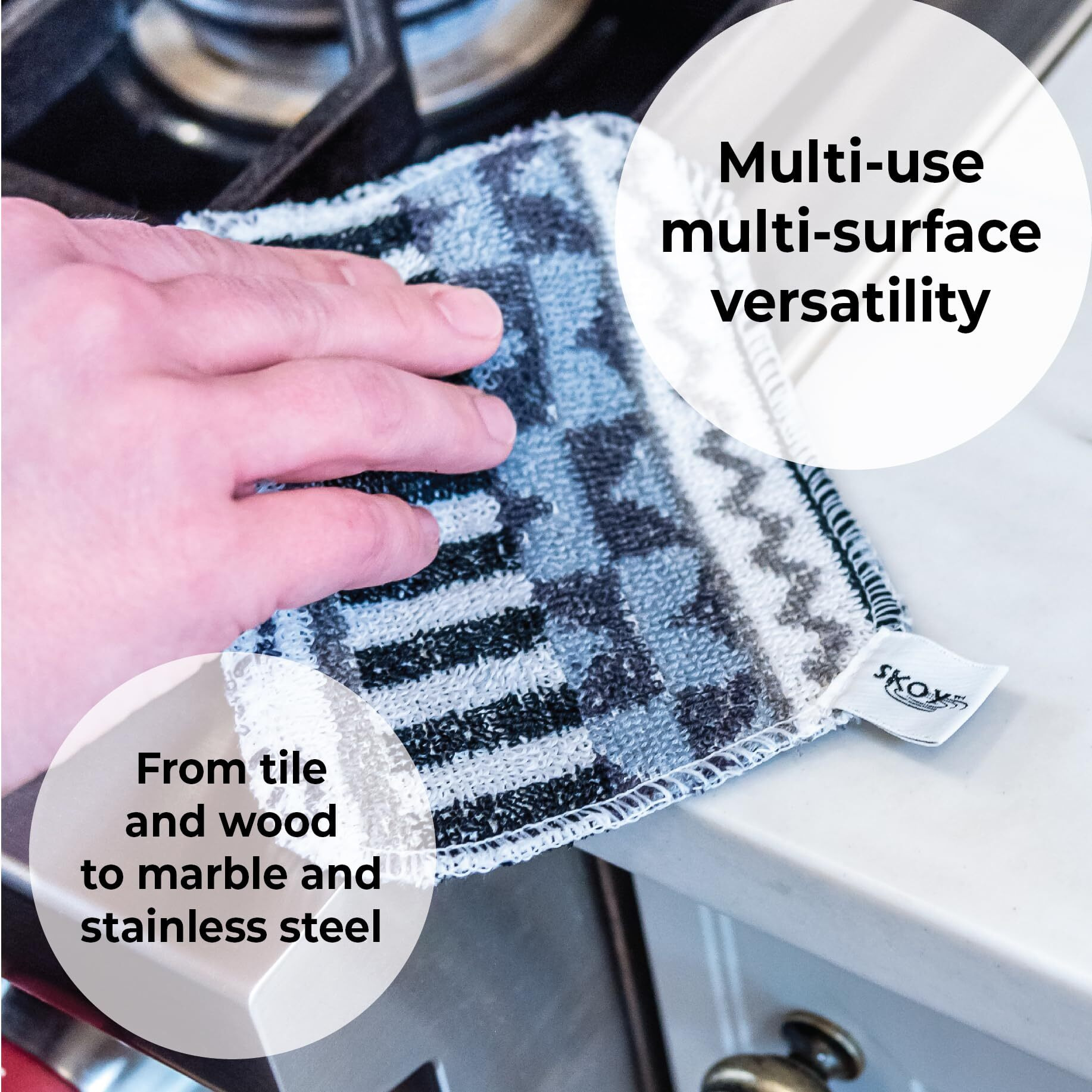 Skoy Scrub  4-Pack Reusable  Non-Scratching Dish Scrubber For Kitchen And Household Cleaning  Planet-Friendly  Dishwasher Safe Soft Scrub  Assorted Colors And Designs