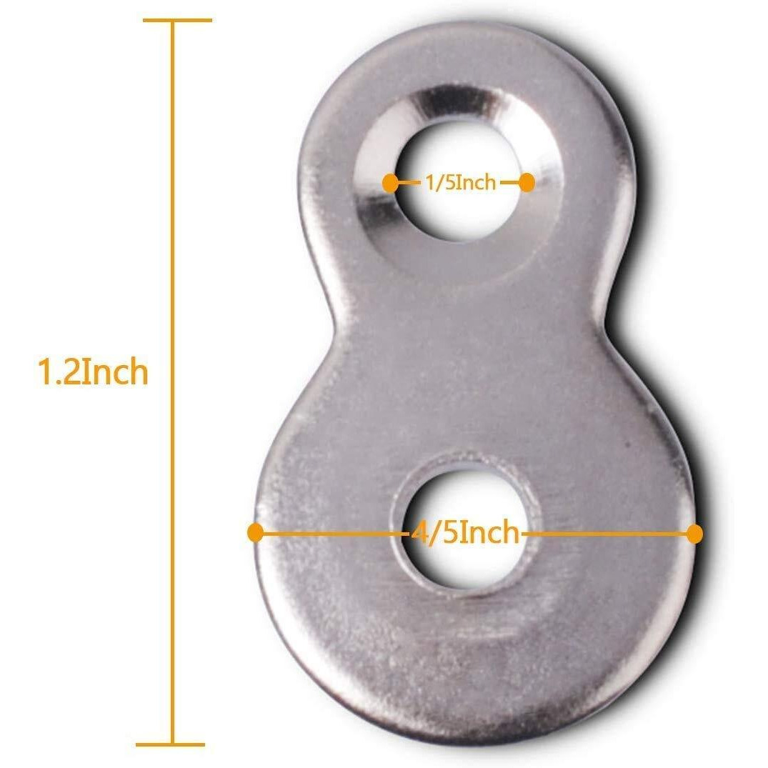 Desktop Fasteners Figure 8 With Screws Heavy Duty 12 Gauge Steel Table Top Connector Desk Top Fasteners Clip (Pack Of 20)