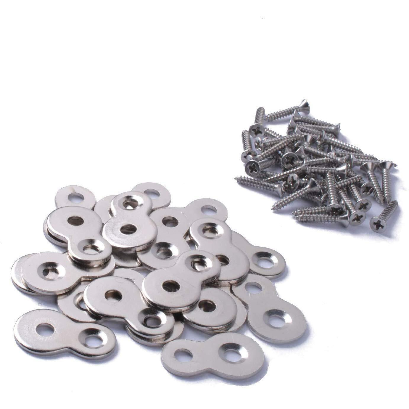 Desktop Fasteners Figure 8 With Screws Heavy Duty 12 Gauge Steel Table Top Connector Desk Top Fasteners Clip (Pack Of 20)