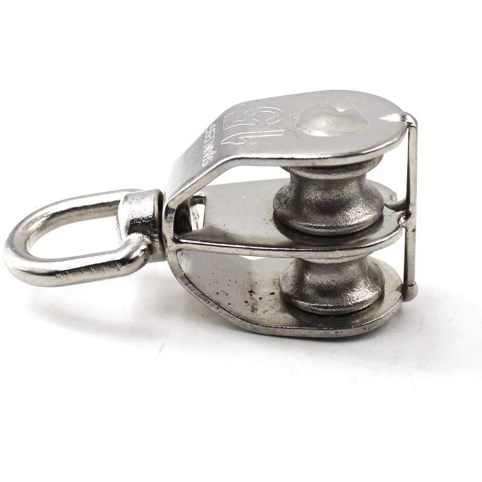M15 Wire Rope Double Pulley Block 304 Stainless Steel Roller Pulley Bearing Roller Pack Of 4 Loading35Kg