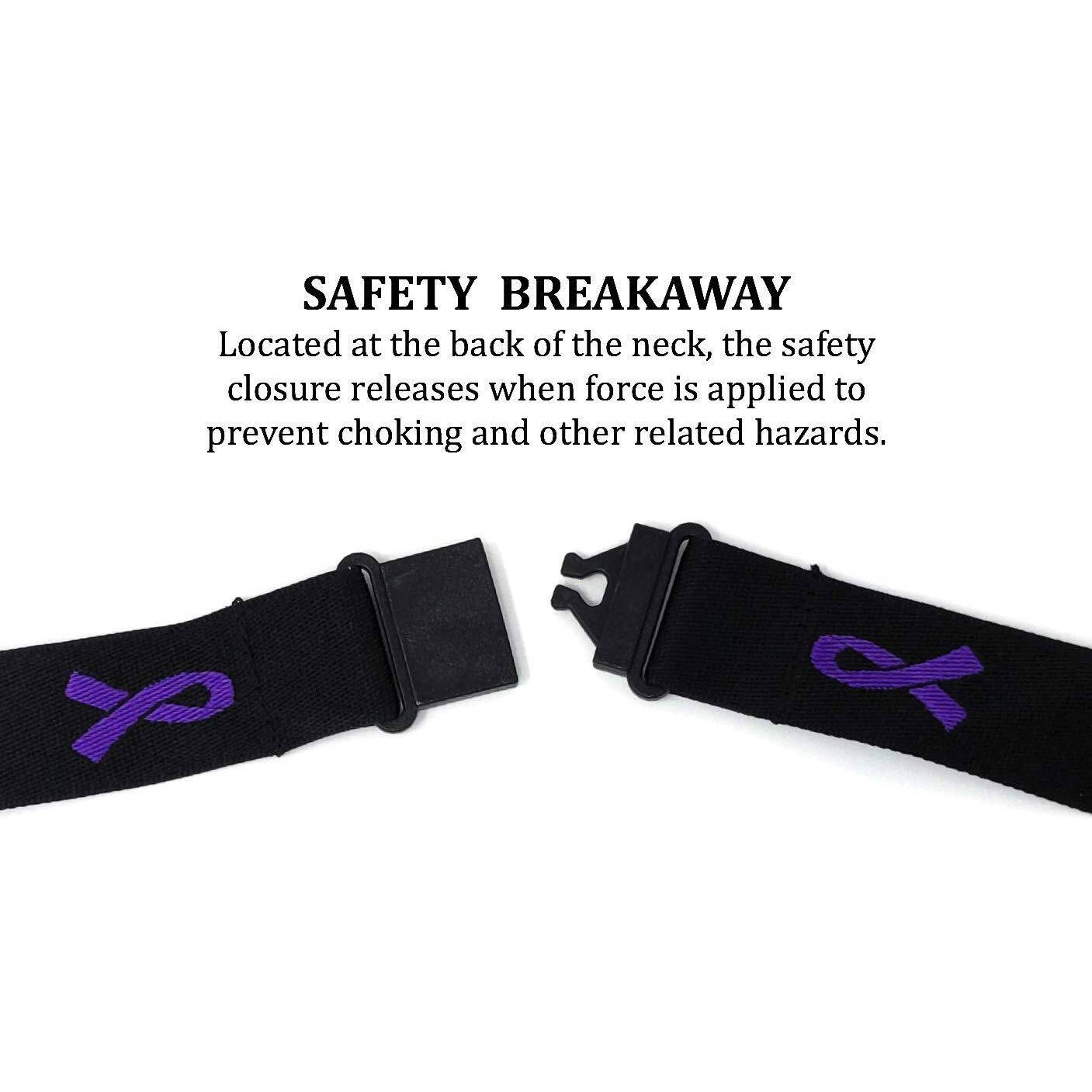 Vinylcation Purple Awareness Ribbon Lanyard For Supporting Alzheimer's  Fibromyalgia  Lupus  Epilepsy And Many More Great Causes Keychain And Id Holder For Keys Or Badge | Durable Woven Polyester