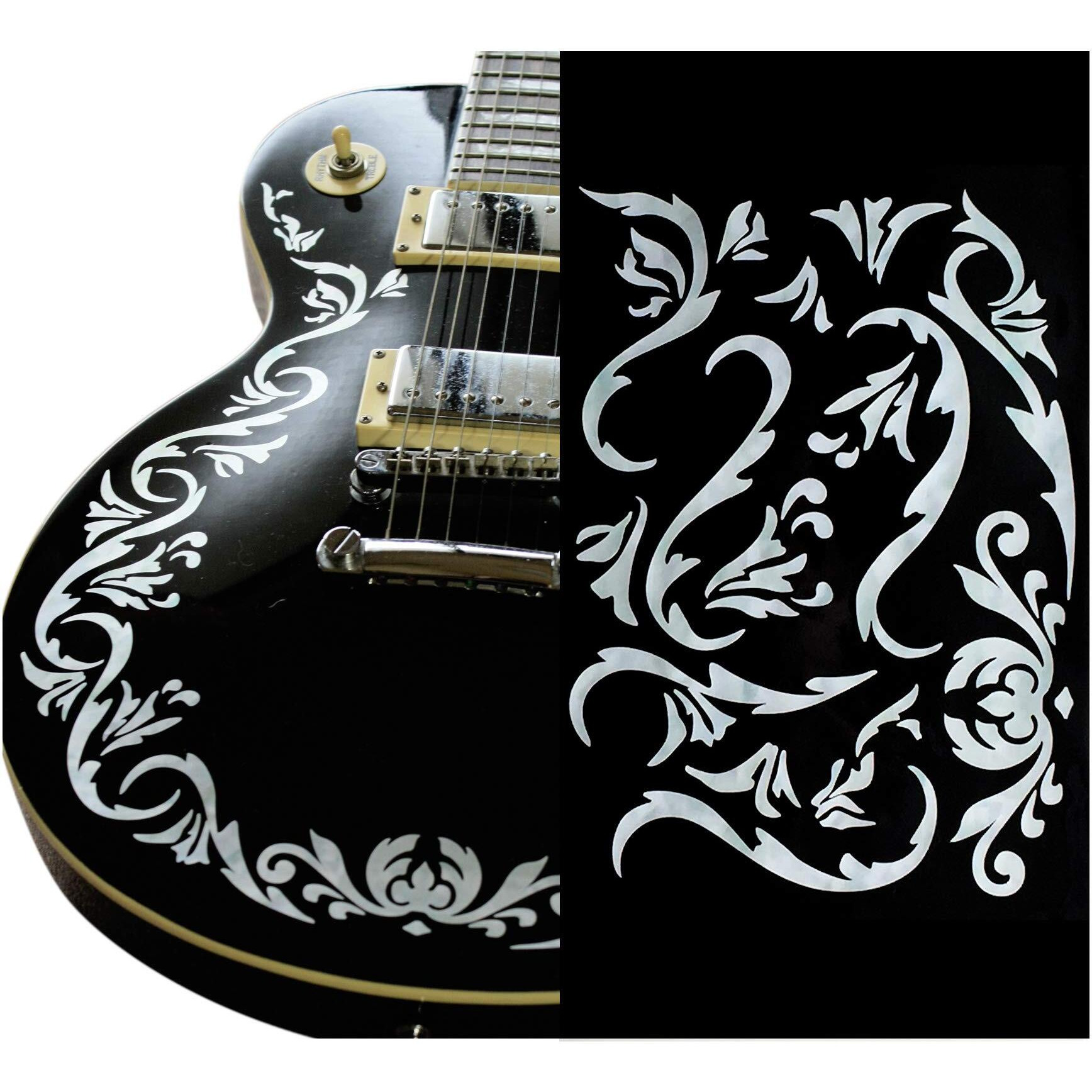 Jockomo Cowboy Fancy Vine Wt Guitar Bass Inlay Sticker