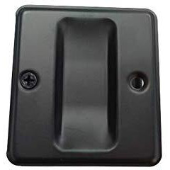 Qcaa Solid Brass Sliding Pocket Passage Door Pull  Matte Black  Made In Taiwan  1 Pack