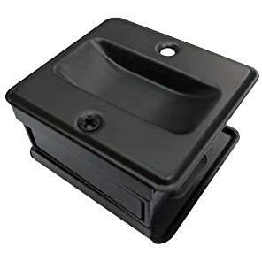 Qcaa Solid Brass Sliding Pocket Passage Door Pull  Matte Black  Made In Taiwan  1 Pack