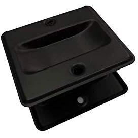 Qcaa Solid Brass Sliding Pocket Passage Door Pull  Matte Black  Made In Taiwan  1 Pack