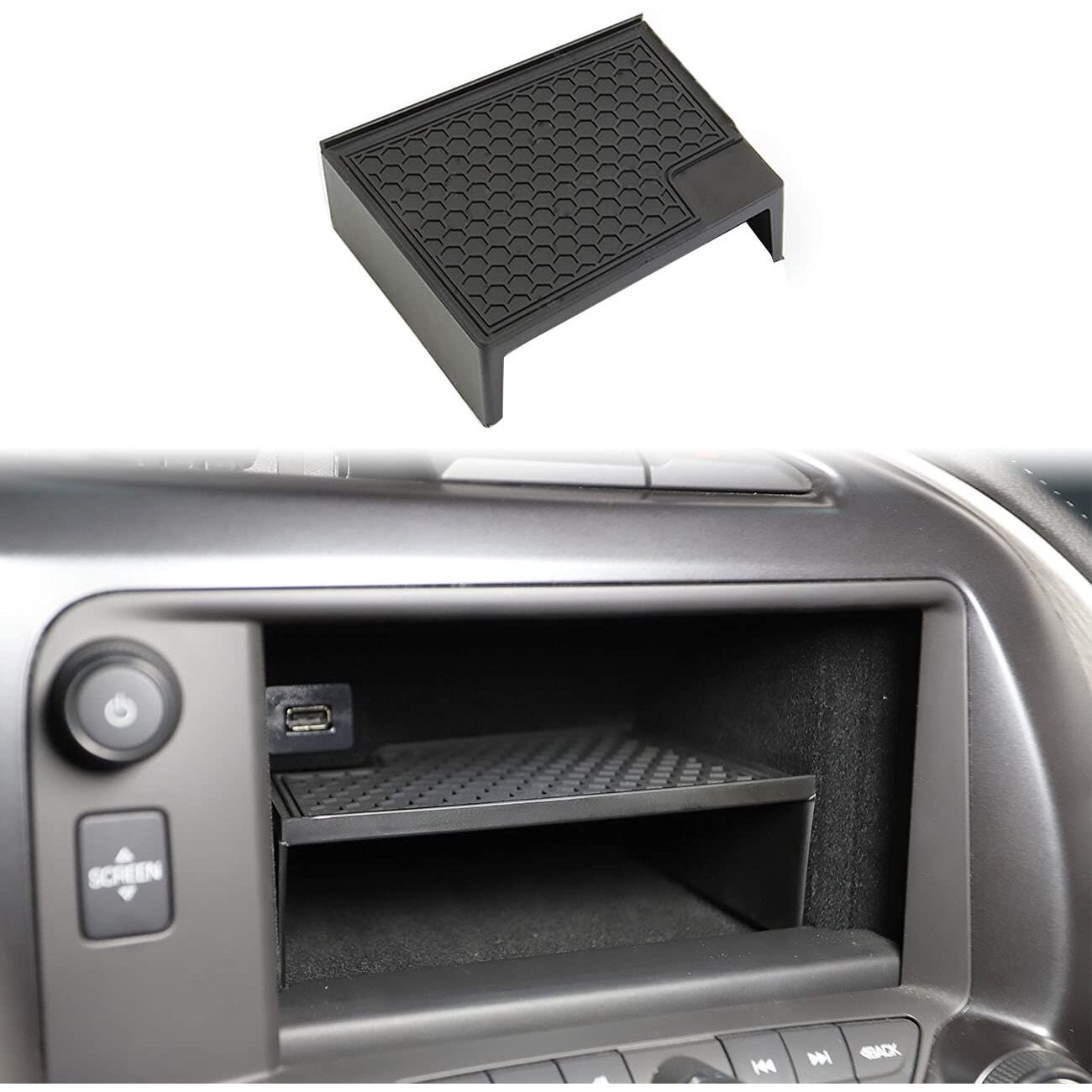 Dashboard Display Storage Bin Tray Holder Compatible For C7 Corvette Stingray Chevrolet 2014-2019 /Z06/Grand Sport 2014+