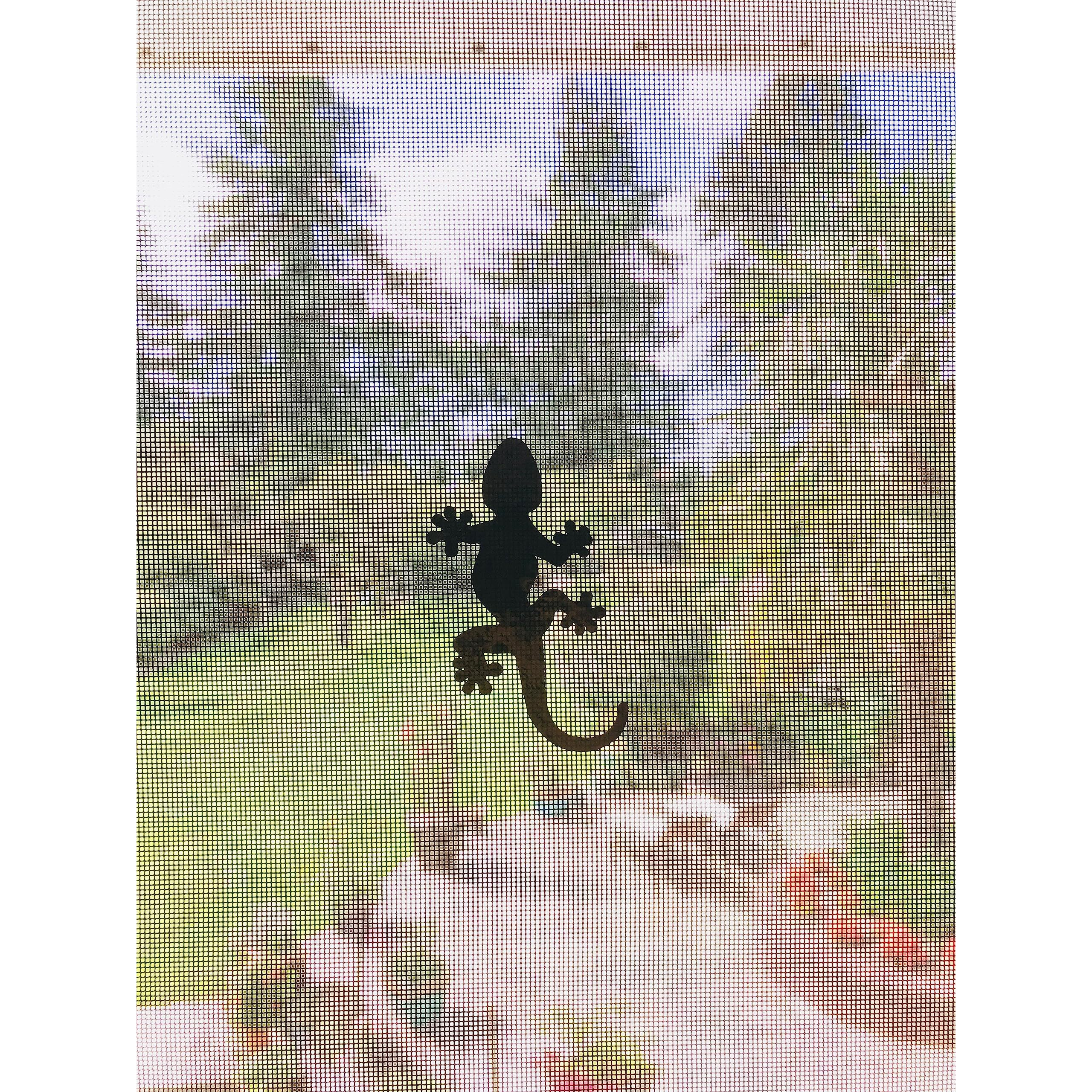 Retractable Screen Door Decals - 5 Per Package - Keep Children Safe - Alert Birds  Dogs  Kids - Warn  Protect  Window Safety - Geckos (Black)